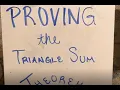 Proving the Triangle Sum Theorem