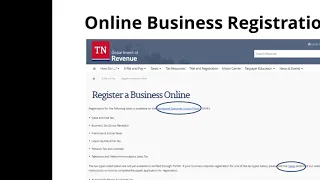 Registering for Tennessee Taxes Using the Tennessee Taxpayer Access Point TNTAP