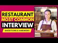Most Common Restaurant Interview Questions And Answers for 2026 Restaurant Interview