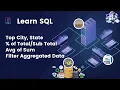 SQL Tutorial 13 TOPN Percent of Avg of Sum and more