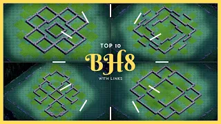 New Builder Hall 8 Base With Copy Link Best BH8 Base Design With Replays - Clash Of Clans