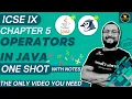 OPERATORS IN JAVA ICSE CLASS 9 CHAPTER 5 SESSION 2024-25 RESTART