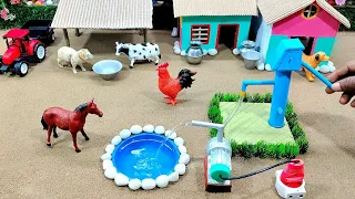 🔥 Amazing Mini Farm Water Pump 🚜🐄 | DIY Village Farm & Animals | Satisfying Toy Story
