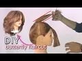 Download Lagu DIY Butterfly haircut| layered haircut|cara potong rambut layer butterfly