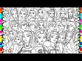 KPop Demon Hunters Coloring Pages Mix How to Color Huntrix and Saja Boys NCS Music