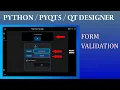 Python Validate Form Fields log in QTDesigner Pyqt5 Pyside Modern Flat Style