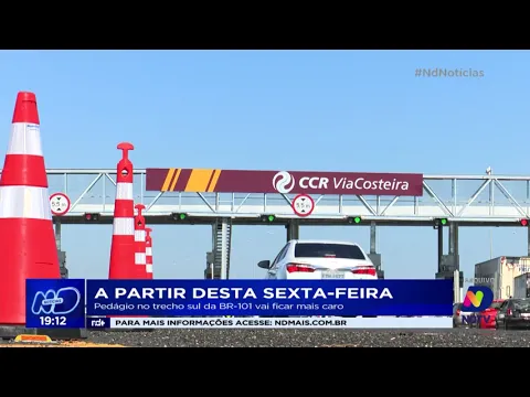 A partir desta sexta-feira pedágio no trecho Sul da BR-101 vai ficar mais caro