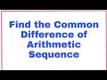Find the Common Difference of Arithmetic Sequence 1 3 5 7