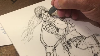 Lara Croft from Tomb Raider Timelapse Art
