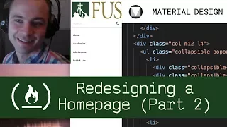 Redesigning a Homepage Part 2 P3D9 - Live Coding with Jesse