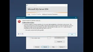 07 Cannot connect to Server in PDM SQL Error 40 and Error 2