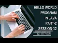 java first program in java hindi java tutorial 12 free mp study core java hello world