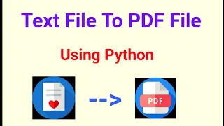 How to Convert Text File To PDF File using python Python projects for begginer priyansh jain