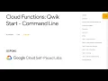 Cloud Functions Qwik Start - Command Line Qwiklab