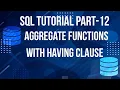 SQL TUTORIAL for Beginners Aggregate Functions in