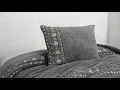 Teddy Stitch - Coma Inducer® Oversized Comforter - Gray and White Embroidery