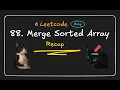 88 Merge Sorted Array - recap Typescript