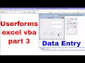 Userforms in Excel VBA Part 3 Excel VBA in Hindi