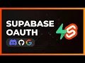 Supabase OAuth with SvelteKit Discord Google GitHub