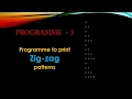 How to print zig zag pattern in C language tutorial C language tutorials