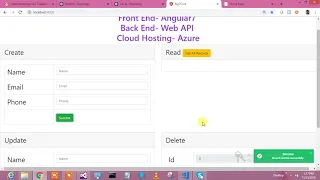 CRUD operation in Angular 7 with WEB API and Azure Hosting - Part 8