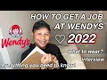 HOW TO GET A JOB AT WENDYS 2022 EVERYTHING YOU NEED TO KNOW