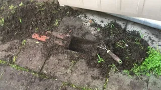 Free Craigslist Pavers Bricks in my Previa Side of House Pathway Project Stop Basement Leak Pt 1
