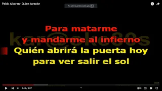 Pablo Alboran - Quien karaoke