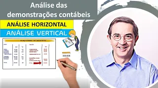 Análise das demonstrações contábeis. Análise vertical. Análise horizontal. Planilha. Exemplo.