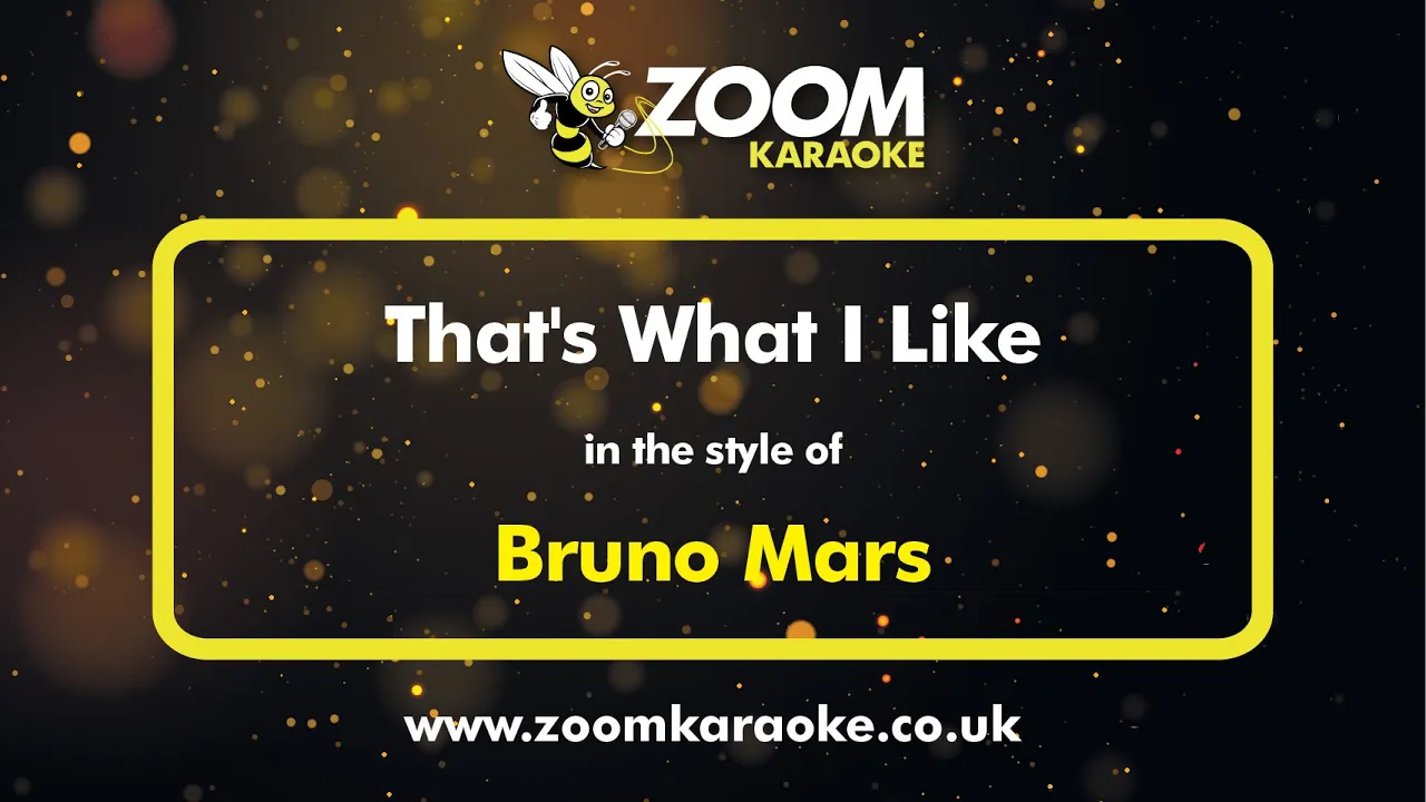 Bruno Mars - That's What I Like - Karaoke Version from Zoom Karaoke