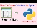 How to Create Simple Calculator in Python using Tkinter Python beginners tutorial in Hindi Urdu