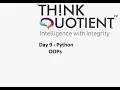 Python Day 9 - OOPs