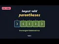 Longest Valid Parentheses LeetCode Hard Python Logixy