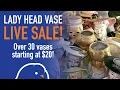 Vintage Lady Head Vase Live Sale
