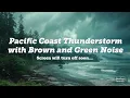 Pacific Coast Storm: Gusting Wind, Ocean Waves and Distant Thunder for Sleep | 10 Hours Black Screen