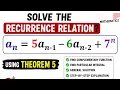 an 5an-1-6an-2 7 n Solve the Recurrence relation Using theorem 5 Discrete Mathematical Structure
