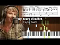 Download Lagu Taylor Swift – ​my tears ricochet (long pond studio) - Accurate Piano Tutorial with Sheet Music