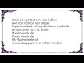 Dionysos - Mademoiselle Clé Lyrics