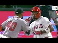 Punches Thrown in Wild Braves-Angels Fight