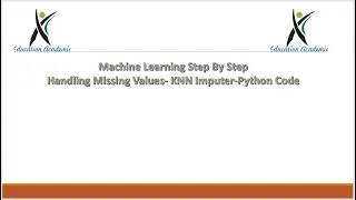 Machine Learning StepByStep Handling Missing Values-K NEAREST NEIGHBORS-KNN Imputer-Python Code