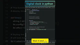 Make a digital clock in python