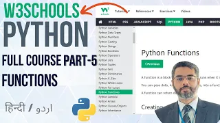 W3Schools Python Full Course in Functions in Python Python for Beginners Part-5
