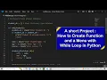 Learn how to write Function and a Menu to store data in Dictionary Python Tutorial