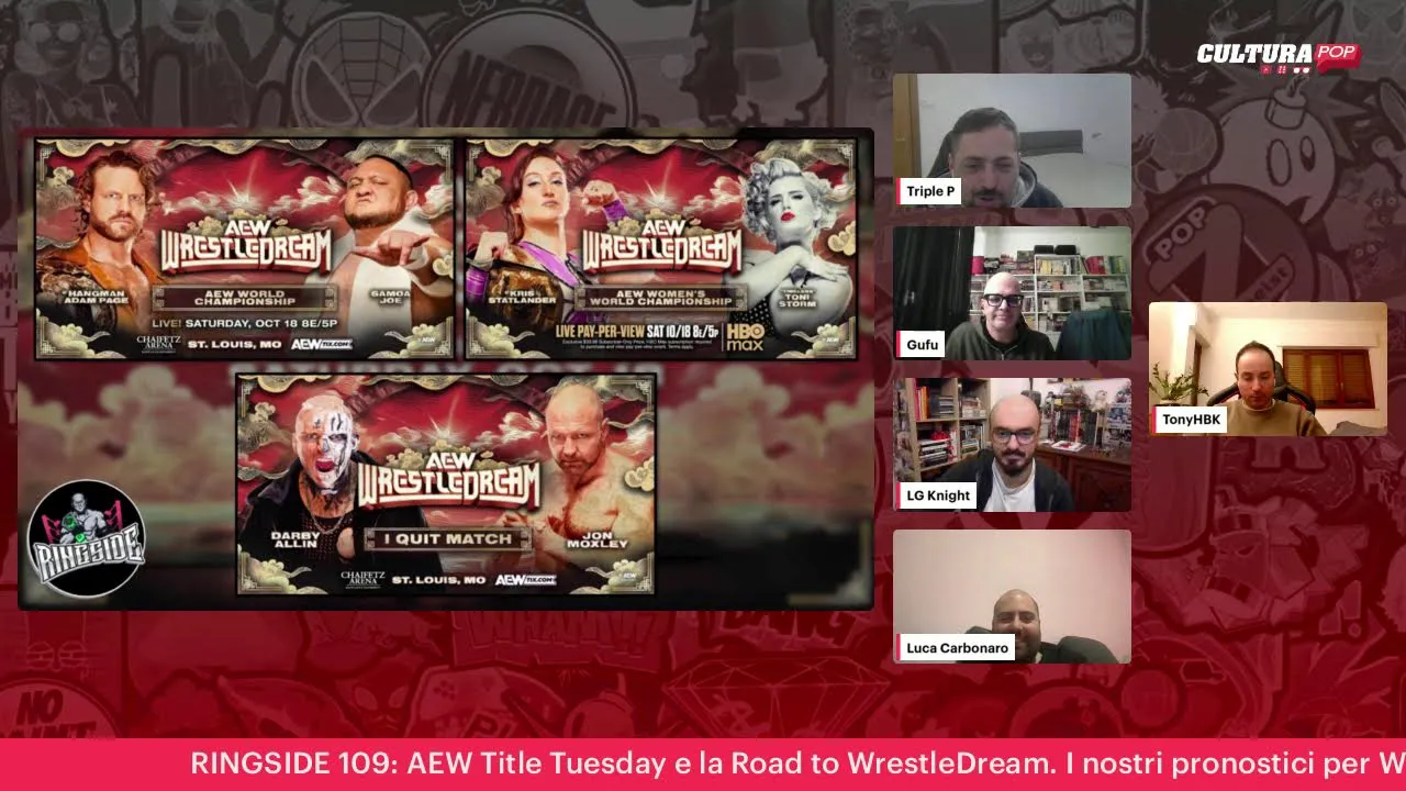 Anteprima di RINGSIDE 108: La AEW compie 6 anni, WWE Crown Jewel,la TNA invade NXT e tanto altro...