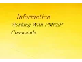 PMREP Command in Informatica