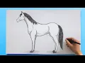 Download Lagu How to Draw a Horse 🐴 Horse Drawing Easy