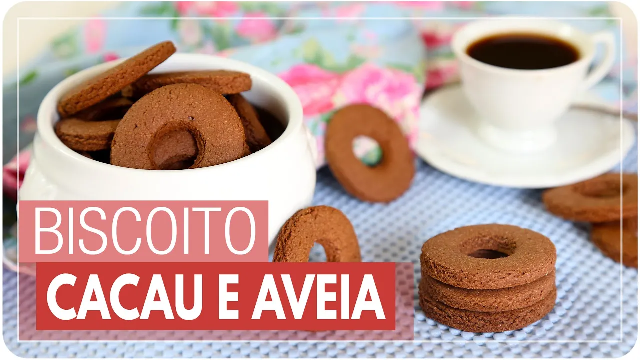 BISCOITO CROCANTE DE CACAU E AVEIA {muito fácil e rápido} | Mamãe Vida Saudável #307