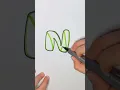 Letter N graffiti bubble letters
