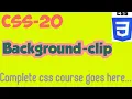 How to set background clip property of css