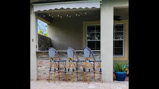 Christopher Knight Outdoor High Barstool Chairs - Herringbone Bistro Style